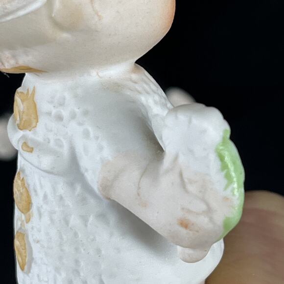 Kewpie Boy in Suit & Girl Wearing Flower Crown Porcelain Bisque, Shackman Japan - Picture 12 of 13